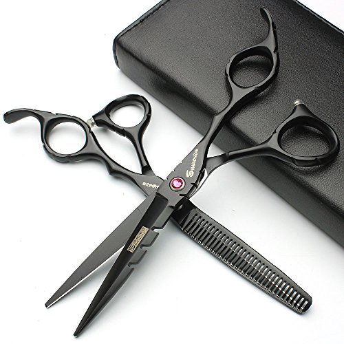 6 inch Japan 440c Sharp Professional Hairdressing Scissors 17.5 Hairdresser Hair Cutting and Hair thinning Dedicated…