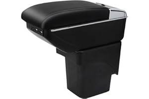 YJYWZH Apoyabrazos para Focus 2 Mk2 2005-2011 Doble Capa Reposabrazos Caja Consolas Almacenamiento con portavasos