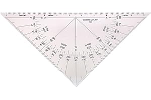 Weems & Plath Marine Navigation Protractor Triangle with Black Markings