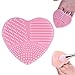 New Make Up Brushes Cleaner Heart-Shape Cleaning Makeup Washing Brush silicone Clean Scrubber Board Cosmetic Foundation Brush Cleaner Tools Blue