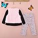 Arrowhunt Baby Girls Floral Tops Leggings Vest 3pcs Outfit Clothes Set Black