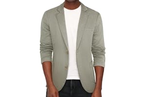 PJ PAUL JONES Bléiser de punto de estilo informal para hombre, chaqueta de traje con 2 botones, ligera y sin forro