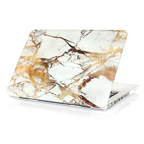 Macbook Pro 13 Hülle,Aomo Macbook Pro 13 Zoll Tasche Marmor Muster Gummi Beschichtet Hartschale Sleeve Schutzhülle für Macbook Pro 13.3 Modell: A1278 [Marmor Muster Weiß 02]