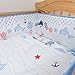 5 Piece Baby Bedding Set / Pillow, Duvet, Regular Bumper & Bedding Cases to fit Cot Bed Size (140x70cm) - HEARTS RED