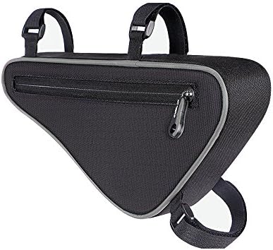 Bicycle Triangle Frame Bag, BODECIN Bike Frame Front Triangle Tube Bag Cycling Pipe Pouch Tool Bag(Grey)