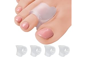 5 STARS UNITED Bunion Correcteur et Hammer Toe Lisseur-4 Pack Clear Gel Separators, Drift soulagement de la douleur, palonniers pour la Chevauchement, Crooked, hallux valgus Toes, Spacers Big Toe