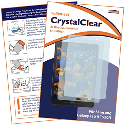 2 x mumbi Schutzfolie Samsung Galaxy Tab A (9.7 Zoll) Folie Displayschutzfolie - 2