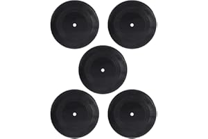 Healifty Wall Mount Decor Blank Vinyl Records Indie Aesthetic Room Decor Wall Decorative Records for Bedroom Living Room Decor 5pcs