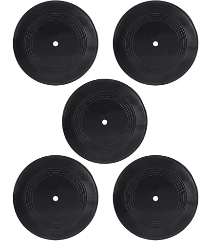 Lckiioy Lot De 24 Disques Vinyle Vierges Noir 17,8 Cm - Décoration Murale Et DIY Chambre Rétro