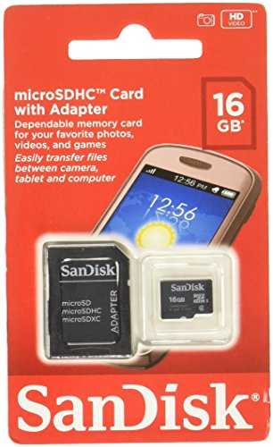 SanDisk SDSDQM016GB35A Micro SDHC Karte 16 GB mit Adapter