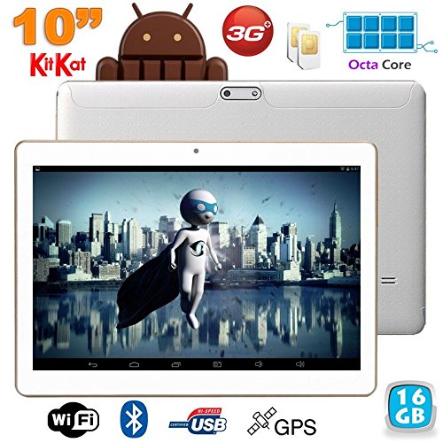 examen Tablette 3G 10 pouces Octa Core 2GHz 2Go RAM Android Dual SIM GPS 16Go