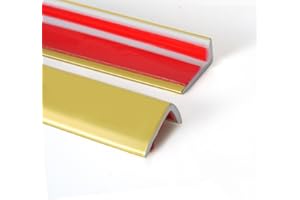 ZAYEJOD Tira autoadhesiva de vinilo de 6 m para esquinas exteriores de PVC para bordes de paredes y azulejos, decoración de esquinas externas, color dorado