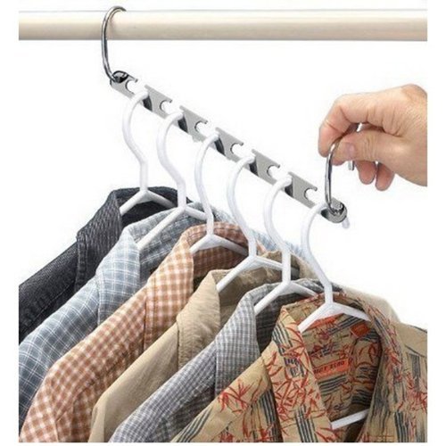 IPOW Kleiderbügel Garderobe – Magic Organisieren platzsparend – 4 Kleiderbügel - 4