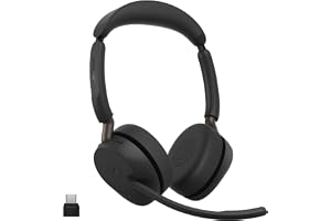 Jabra Evolve3 65 Podwójny bezprzewodowy zestaw słuchawkowy Bluetooth z mikrofonem, MS Teams, USB-C