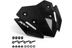 HEEGIN Pare Brise Moto Visière De Carénage De Pare-Brise pour Yam&aha XMAX125 XMAX250 XMAX300 Xmax 125 250 300 Tech Max 2023, Pare-Brise De Sport pour Moto