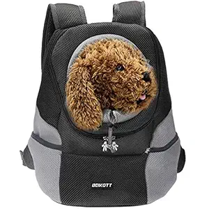 BEIKOTT Cat Backpack Carriers, Pet Dog Backpack Carriers for Cats Puppy Dogs, Ventilate Dog Carrier Backpack for Travel, Hiking and Outdoor Use