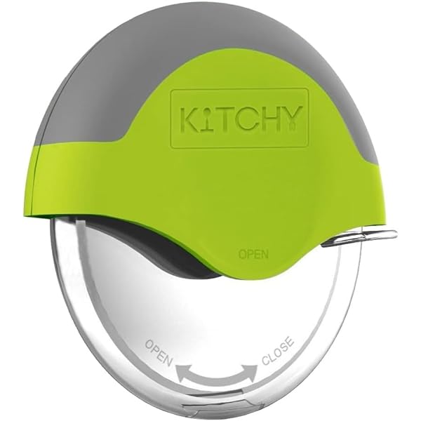 HELEERON 3.8" Pizza Cutter Wheel - Detachable Blade With Safety Cover, Ergonomic Green - View #11