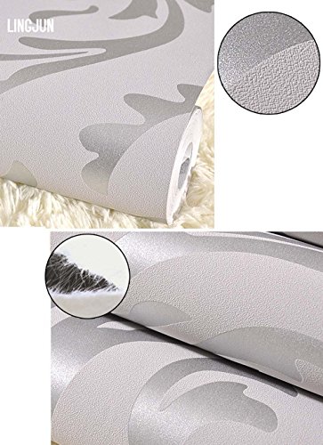 10 Meter 3D Dreidimensional Vlies Fototapete Top Tapete Wandbilder Bild Tapeten Wand (SILBER) - 6