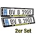 Produktbild Borussia Dortmund Kennzeichenhalter, Nummernschildträger, Kennzeichenverstärker, Kennzeichenrahmen 2er Set BVB 09 Plus 2 x Gratis Aufkleber Forever Dortmund