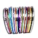 Mixed Colors Rolls Striping Tape Line DIY Nail Art Tips Decoration Sticker(Style-C: 30 colours)
