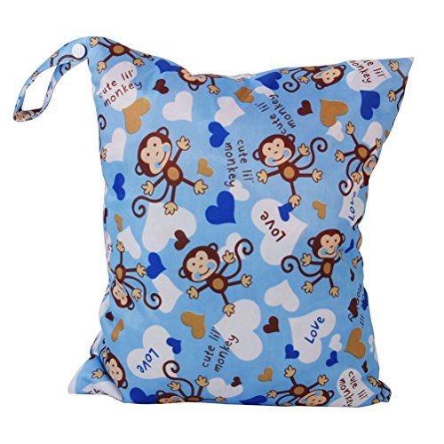 Tinksky Washable Reusable Baby Infant Waterproof Zipper Wet and Dry Diaper Bag