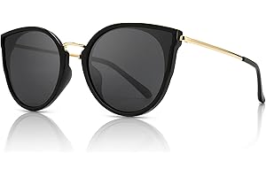 SUNGAIT Damskie ponadwymiarowe kocie oko polaryzacyjne okulary przeciwsłoneczne vintage okulary przeciwsłoneczne ochrona UV -SGT969