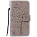 Produktbild Jepson Motorola Moto X Play Hülle, Leadertasche Premium Lederhülle Flip Case im Bookstyle Folio Cover Kartenfächer Magnetverschluss und Standfunktion Leder Schale Etui für Handytasche Schutzhülle Prägung Katzen & Baum Muster.