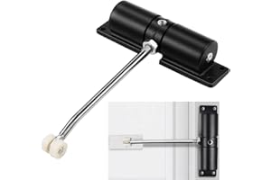 RIKMODY Automatic Door Closer, Adjustable Hydraulic Door Spring Closer for Interior Door, Quiet Auto Door Closing for Interior Door, Safety Door Stopper for Room, Gate Spring with Adjusting Rod and Screws