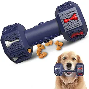 IOKHEIRA Dog Chew Toys for Aggressive Chewers Indestructible Dog Toys Non-Toxic Tough Natural Rubber Dumbbell Toy for Medium Large Dogs