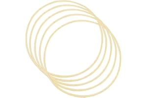 HooAMI 5 Pack 12inch/30cm Wreath Rings Wooden Bamboo Floral Hoop Wreath Macrame Craft Hoop Rings for DIY Wedding Wreath Decor, Dream Catcher and Wall Hanging Crafts
