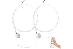 Sibba Pack of 2 Spray Nozzles Extension Hose 360 Degree Extension Hose Male Shaft Spray Cans Hose Attachments Car Car Nozzle Film 4.5 mm Extension for Aerosol Accessories