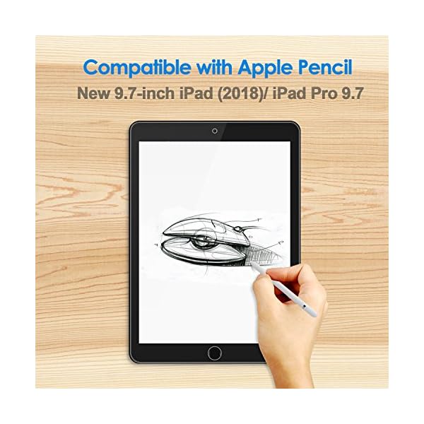 JETech Protector de Pantalla compatible iPad (9,7 Pulgadas, 2018/2017 Modelo, 6ª / 5ª generación), iPad Air 1, iPad Air… - Image 4