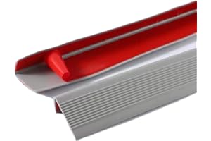 ZAYEJOD 2M Bullnose - Tira de vinilo autoadhesiva antideslizante para escalera, borde de escalera de PVC (50 x 25 mm, gris)