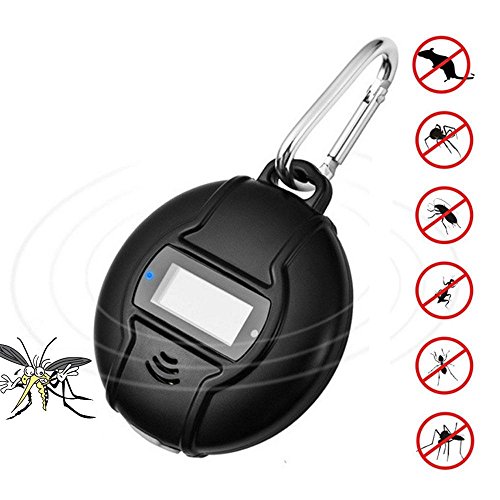 Preisvergleich Produktbild Pawaca Solar Tragbarer Ultraschallschädlings-Repeller,Solar Oder Mikro-USB Geladenes Insektenschutzmittel mit USB-Datenkabel für Ameise,Moskito,Maus,Bettwanzen und Flöhe,Mensch und Haustier-Safe auf