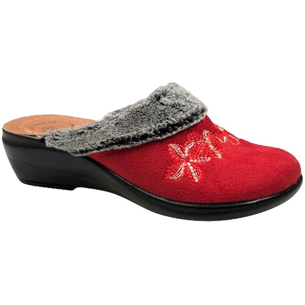 Flyflot 860773 – Pantofole Donna In Tessuto Con Zeppa 4,5 Cm E Fibbia - 3
