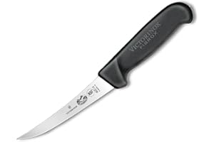 Victorinox Coltello per disossare, curvo, stretto, FIBROX, 5.6603, Nero (schwarz), taglia unica