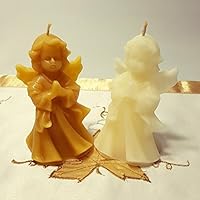 Handgemachte Honig Kerze aus 100% Bienenwachs Motiv - Engel , Engelkerzen, Weinachtskerze Baumkerze, Bienenwachskerzen , Geschenkidee Bees wax Candels Beeswax