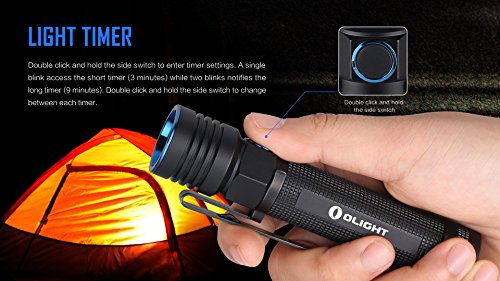 Olight® S30R III Taschenlampe wiederaufladbar – Cree XM-L2 CW LED max. 1050 Lumen mit 1 x speziellem Lithium Ionen 18650 Akku 3500mAh, 1 x USB-Ladekabel , 1 x Magnet Dockingstation und Handschlauf - 5