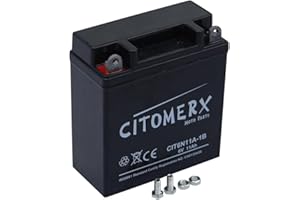 CITOMERX Gel-Batterie CIT 6N11A-1B, 6V/11 AH, +Pol links, DIN 01214 passend für BMW Heinkel Hercules Moto Guzzi MZ Zündapp