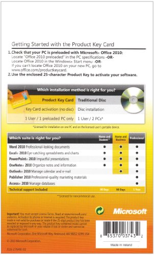 Microsoft Office Home And Business 2010 versi n en ingl s PC Attach Key PKc Microcase Microsoft Office Home And Business 2010 versi n en ingl s PC Attach Key PKc Microcase