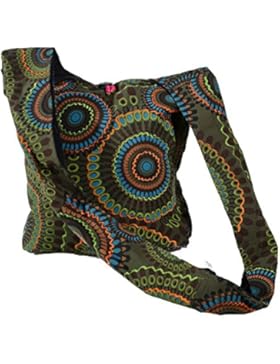 Kunst und Magie Schultertasche Umhängetasche mit bunten Psy Mustern