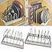 Price comparison product image Jinxuny Pot Lid Rack Sector Tray Holder Pan Lid Holder and Organiser Shelf Holder Saucepan Lid Storage Wall or Door Mounted Kitchen Cupboard for Holding Pot Covers and Kitchen Accessories