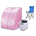 Produktbild Flyelf Tragbare Mobile Dampfsauna Personal Spa Body Heater Entgiften Abnehmen Gewicht Home Zimmer 98 x 70 x 80 cm 1.8L Rosa