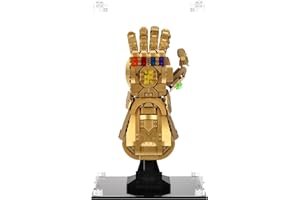 GUANGZHOU Vitrine pour Lego Marvel Le Nano Gant de l'Infini 76223, Vitrine en Acrylique pour Lego 76191 76223 (Non Inclus Le Modèle), Taille: 15x15x36cm