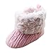 TOOGOO(R) Infant Baby Crochet/Knit Fleece Boots Toddler Girl Wool Snow Crib Shoes Booties