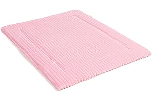 Wallace & Jones | Hundekissen mittelgroße Hunde waschbar, ca. 90 x 70 cm, Hunde Liegematte Cardi, Liegedecke L, Hundematte samtartiges Breitcordstoff, Farbe rosa