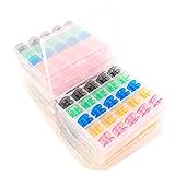 Material: plástico Hosaire Caja con 25 canillas vacías para máquina de coser plástico, varios colores