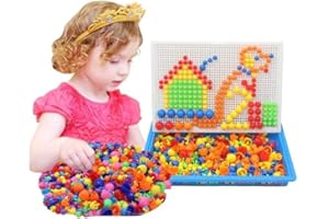 ITODA Jeu d'emboîtement Mosaïque Jouets Educatifs pour Enfants DIY Jouets Créatifs Puzzle Colorée Garçons Filles Mosaïque à Emboîter 592 pièces Briques Jeu de Construction Cadeau Anniversaire