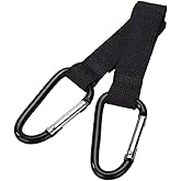 tarix Stroller Hook, Baby Stroller Strap Apparatus 2-Piece (Black)