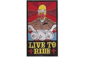 PATCH KING Parche de Homer Live to Ride, Simpson.
